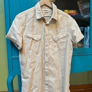 Taylor Stitch - Short Sleeve Western in Natural,
Size 40 (medium)